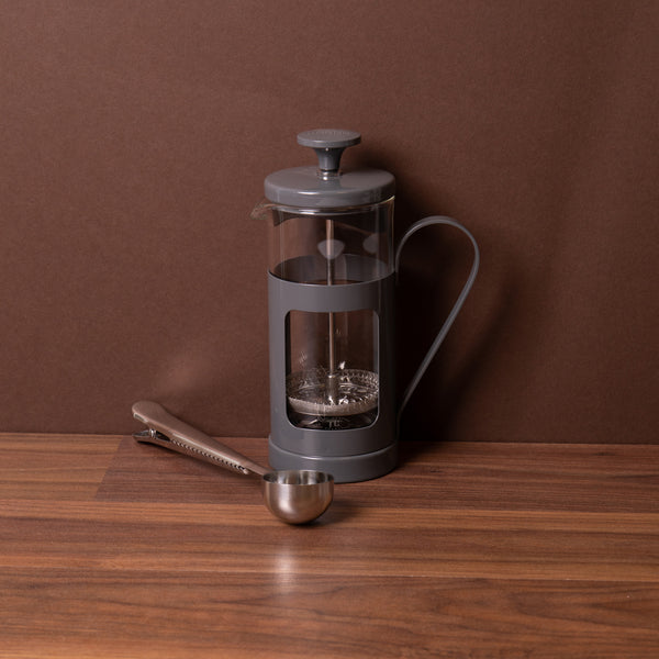 2pc Cafetière Set with Monaco Cool Grey 8-Cup Cafetière and Coffee Measuring Spoon with Clip image 2