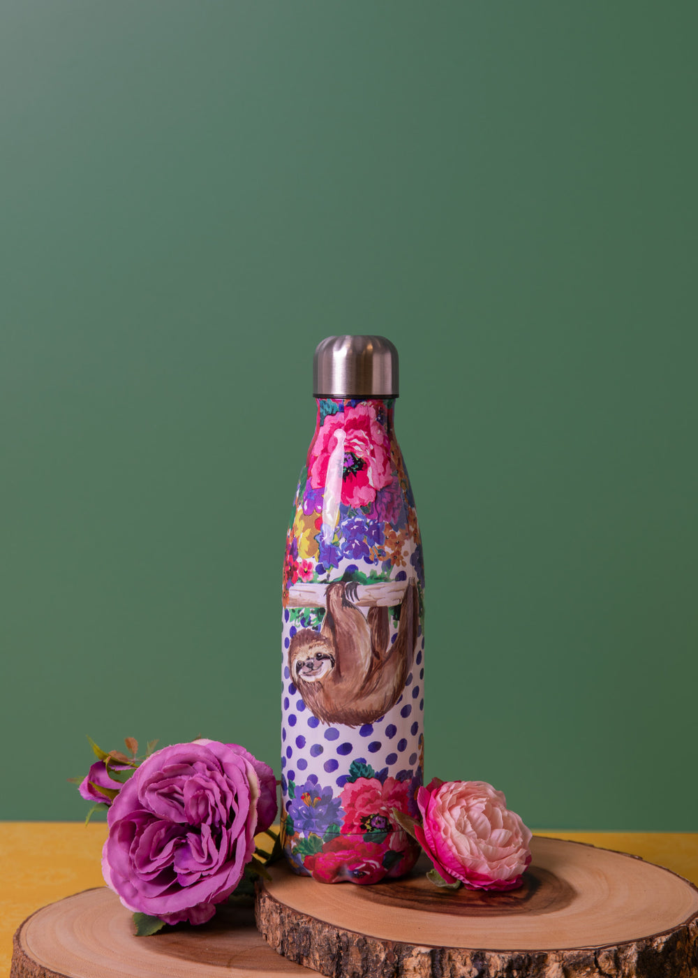 Mikasa Wild at Heart Sloth Water Bottle, 500ml