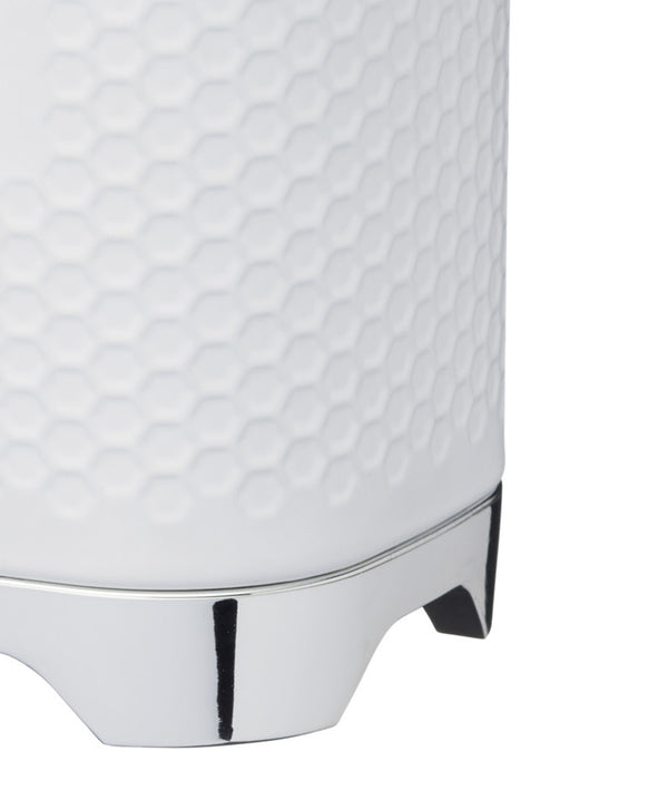 Lovello Retro Coffee Canister with Geometric Textured Finish - Ice White image 8