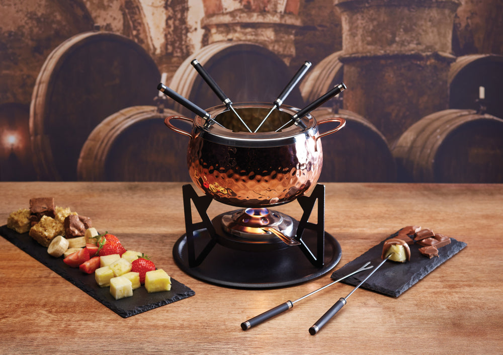 Artesà Hand Finished Copper Effect Fondue Set