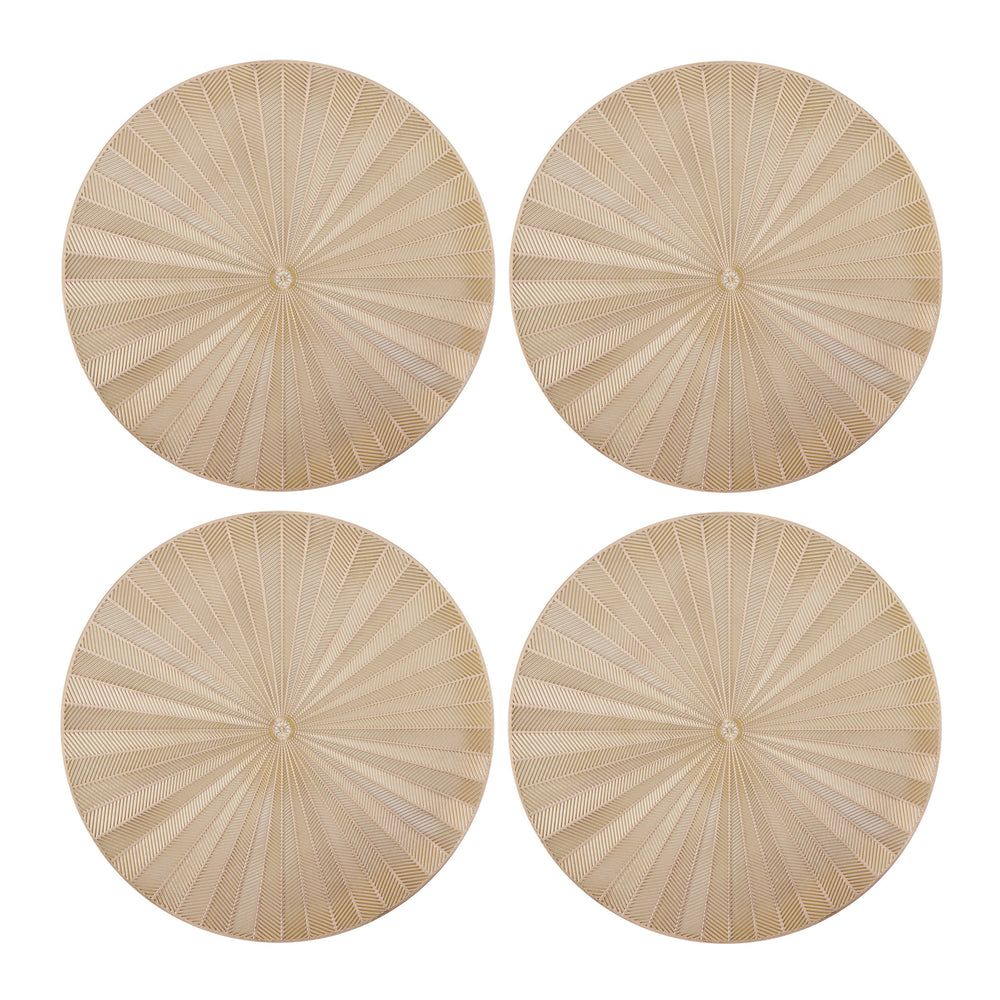 Mikasa Round Metallic Placemats, Set of 4, Gold, 38cm image 1