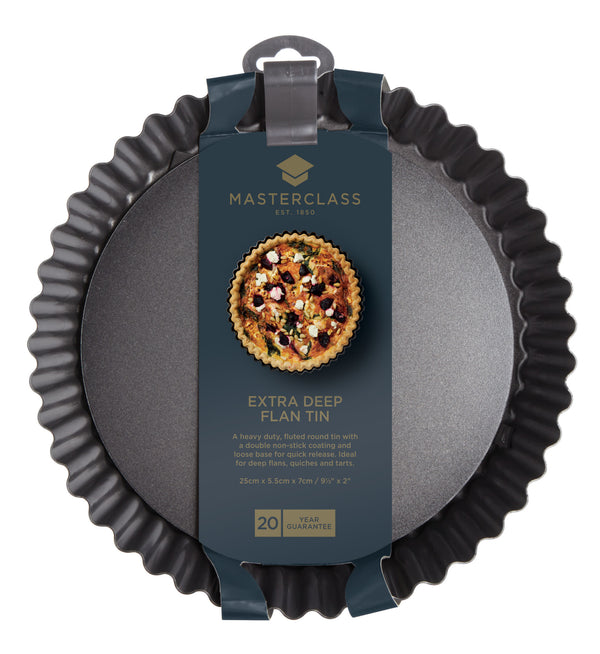 MasterClass Non-Stick Extra Deep Fluted Flan Tin, 25cm image 4