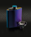 BarCraft Exotic Rainbow Hip Flask with Easy Pour Funnel image 2