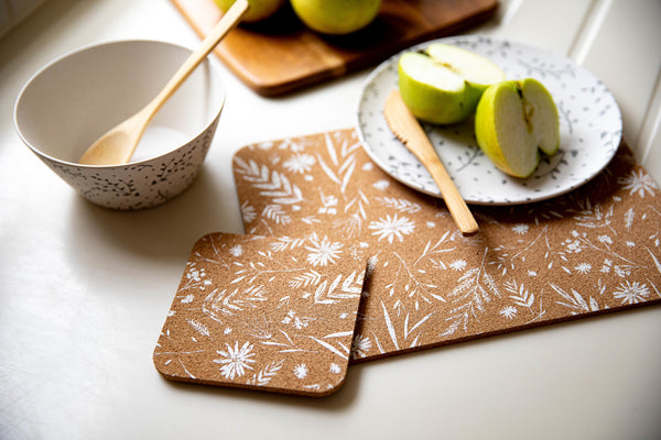 Natural Elements Set of 4 Biodegradable Cork Coasters, 12 x 12cm image 5
