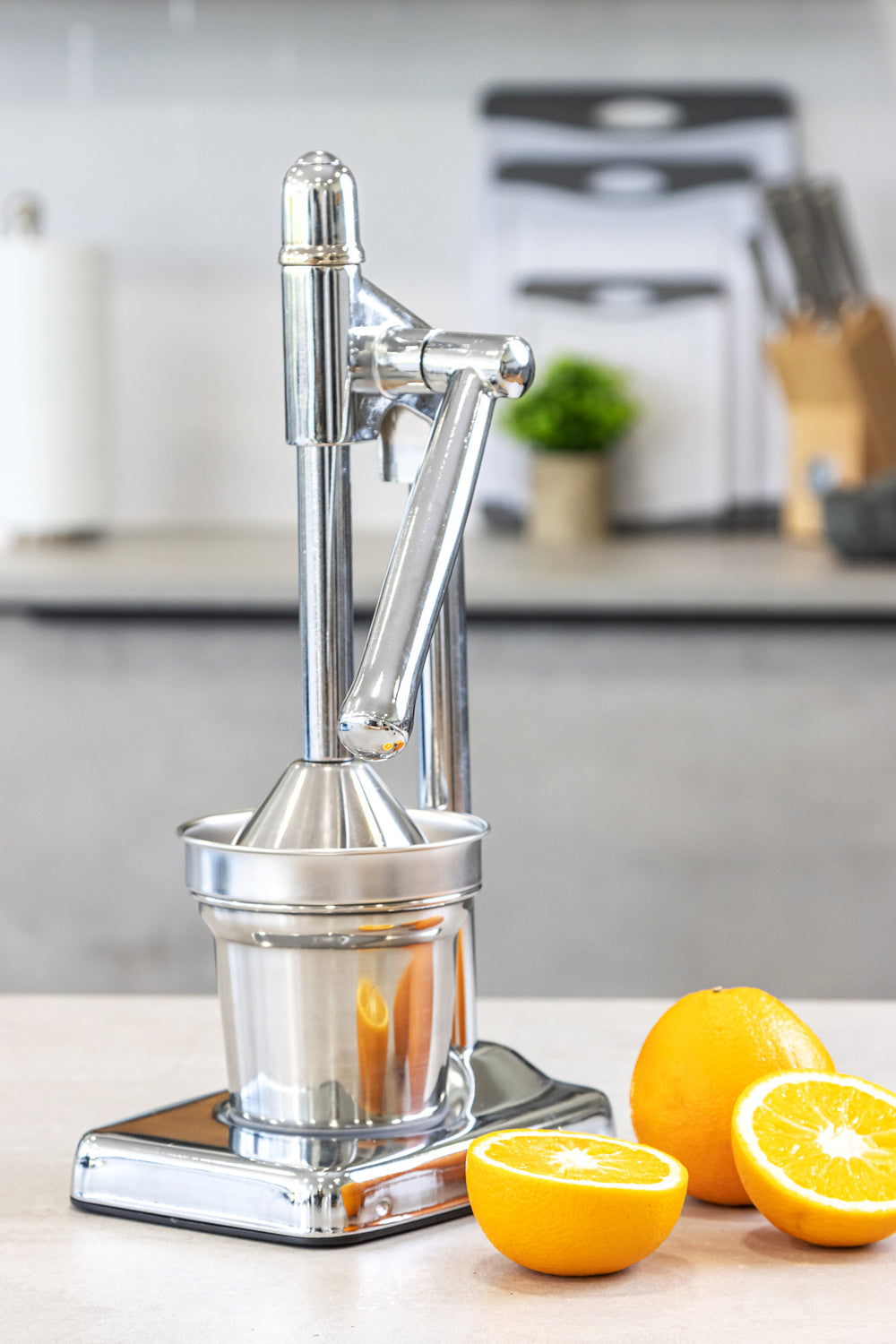 MasterClass Deluxe Chrome Plated Lever-Arm Juicer