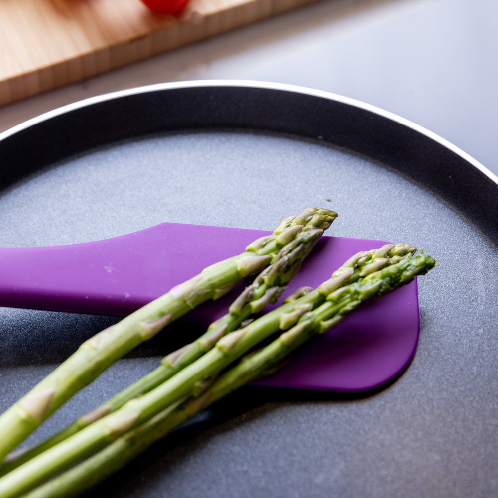 Colourworks Purple Silicone Spatula with Bowl Rest