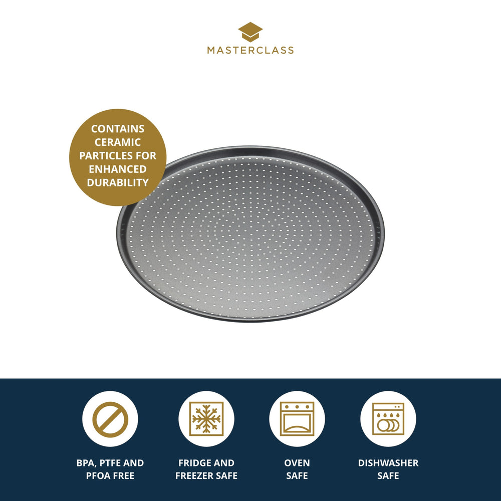 MasterClass Crusty Bake Non-Stick Pizza Tray, 32cm