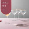 Mikasa Sorrento Ridged Crystal Coupe Glasses, Set of 4, 350ml image 7