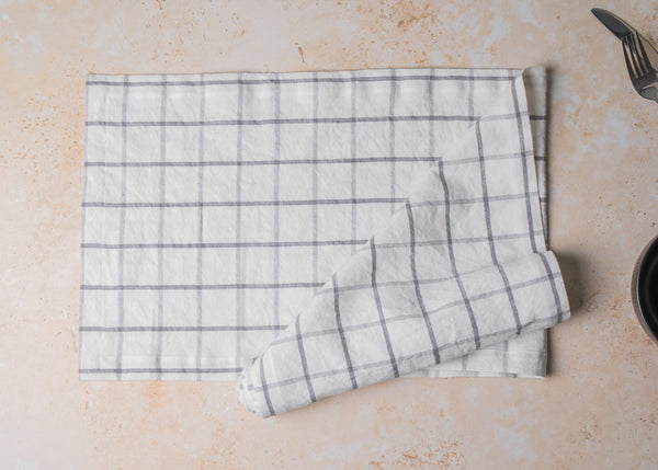 Mikasa Industrial Check Cotton and Linen Table Runner, 230 x 33cm image 5