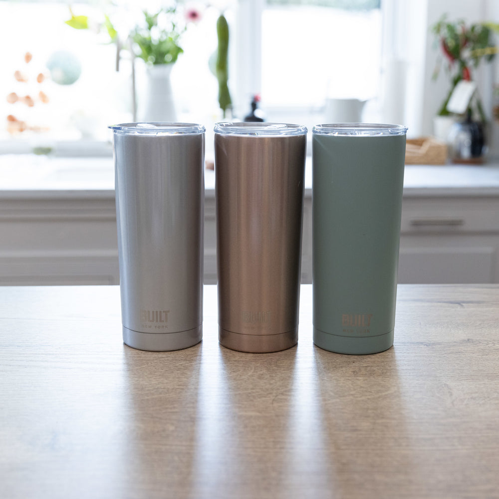 Built 590ml Double Walled Stainless Steel Travel Mug Silver