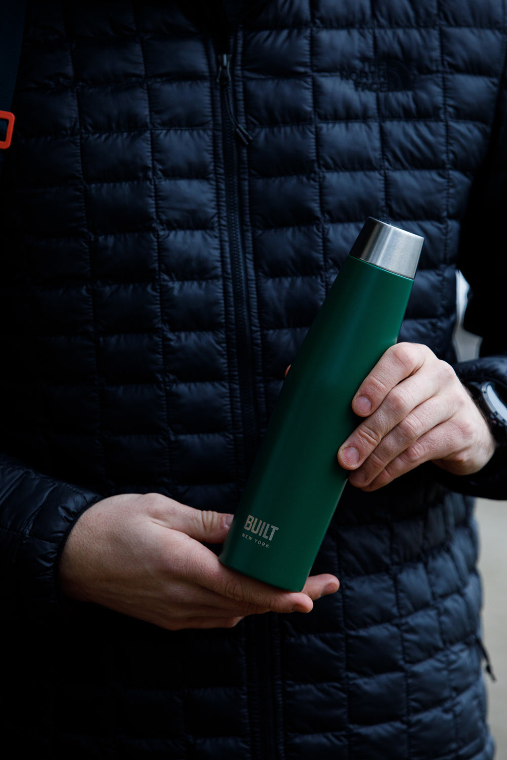 BUILT Apex 540ml Insulated Water Bottle, BPA-Free 18/8 Stainless Steel - Forest Green
