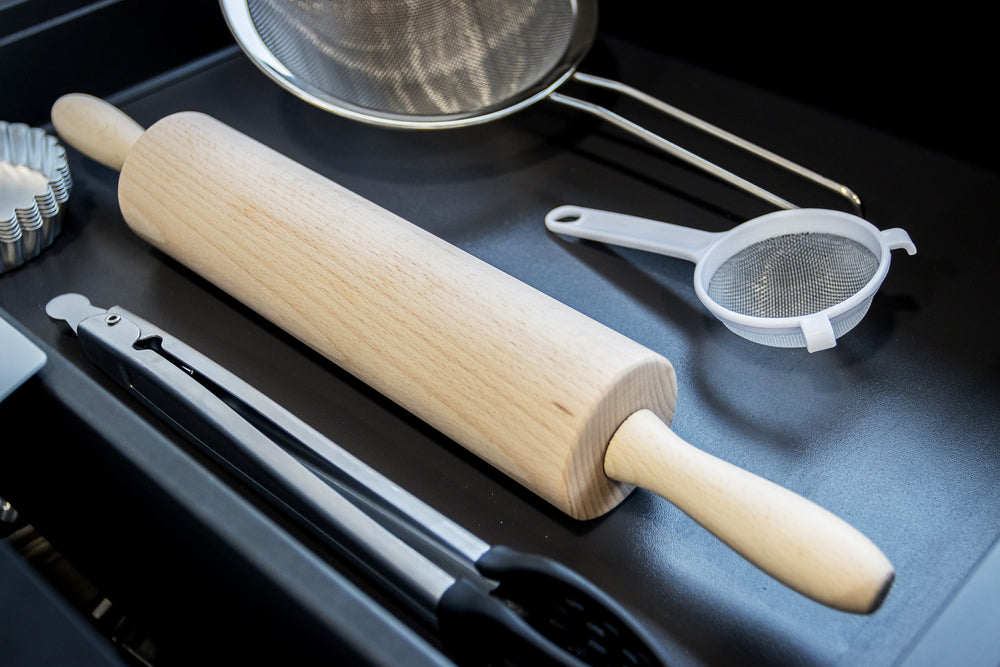 KitchenCraft Beech Wood Revolving 44cm Rolling Pin