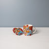 2pc Happy Moo Porcelain Tea Set with 370ml Mug and Coaster - Love Hearts