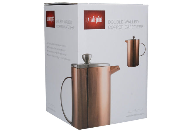 La Cafetiere Double Walled 8 Cup Copper Cafetiere image 3