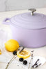 MasterClass Lavender Cast Aluminium Casserole Dish with Lid, 2.5L