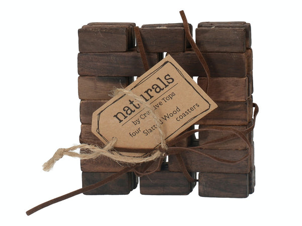Creative Tops Dark Slatted Wood Pack Of 4 Coasters image 5
