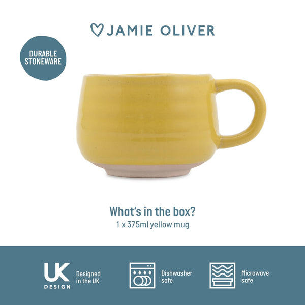 Jamie Oliver Big Love 'Cosy Cuppa' Mug, Yellow, 375ml image 6