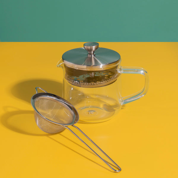 La Cafetière 2pc Tea Gift Set with 2-Cup Glass Loose Leaf Teapot, 550ml and a Stainless Steel Tea Strainer image 2