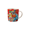 2pc Happy Moo Porcelain Tea Set with 370ml Mug and Heart Plate - Love Hearts