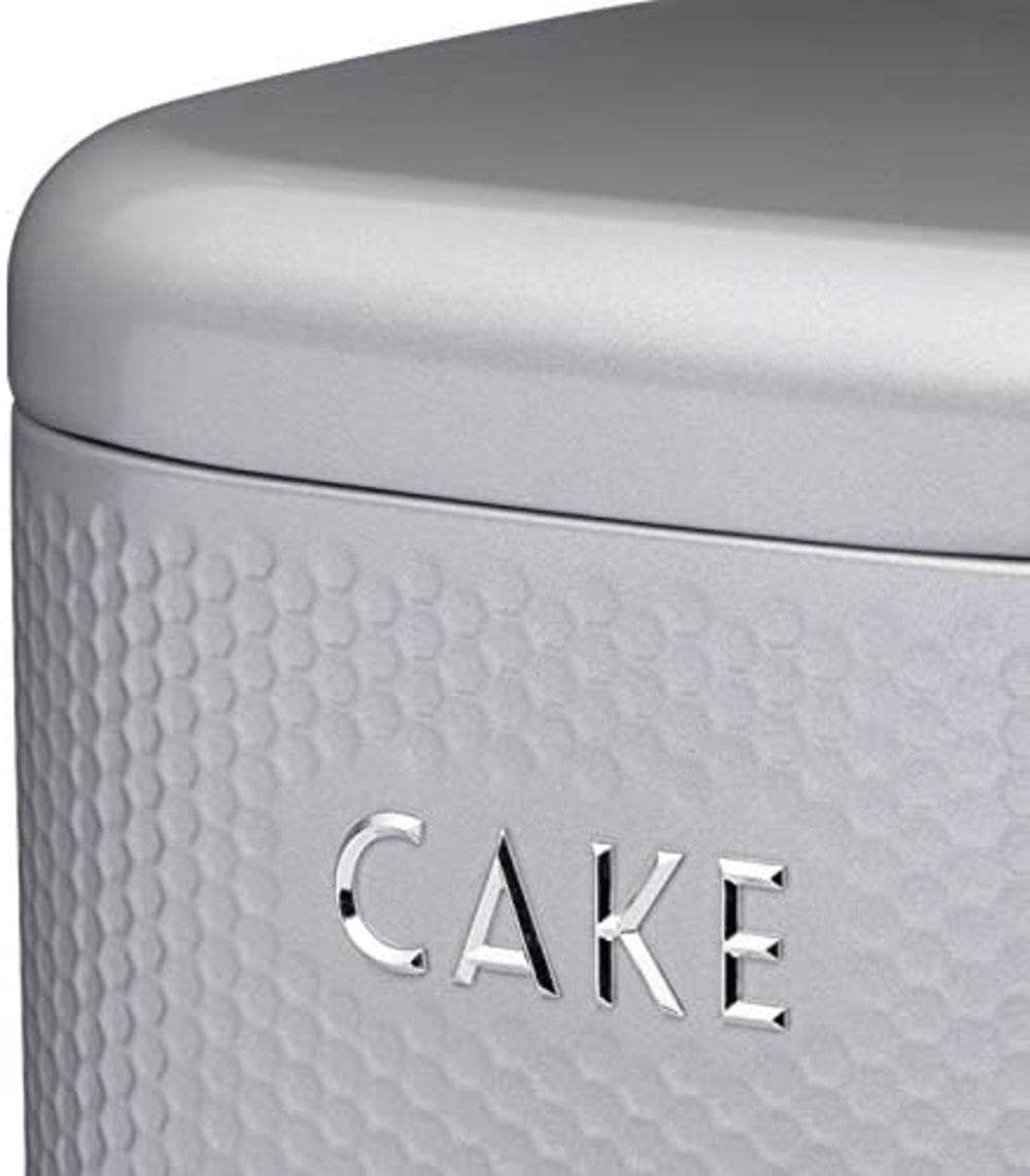 Lovello Textured Steel Cake Tin - Shadow Grey