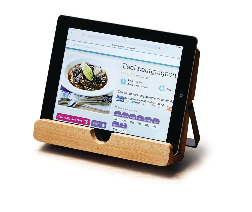 Natural Elements Acacia Wood Cookbook / Tablet Stand