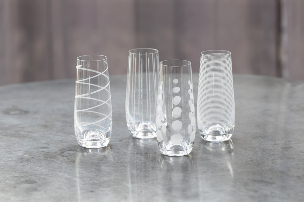 Mikasa Cheers Pack Of 4 Stemless Flute Glasses