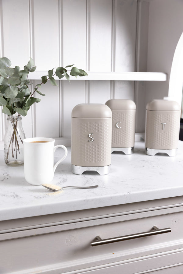 KitchenCraft Lovello Textured Latte Cream Sugar Canister image 6