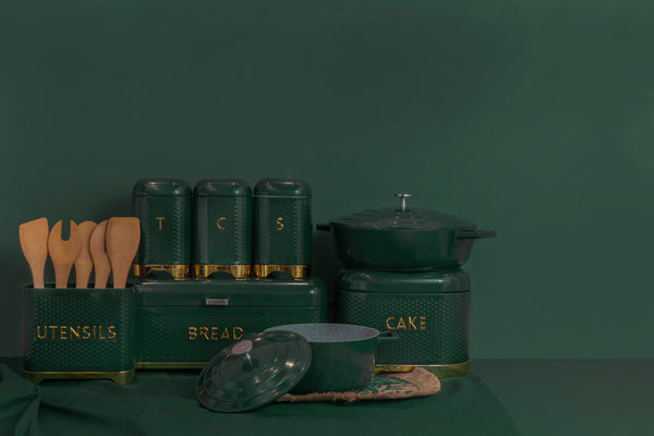 KitchenCraft Lovello Textured Hunter Green Sugar Canister image 8