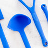 Colourworks Blue Silicone Ladle with Pouring Spout and Straining Holes image 7