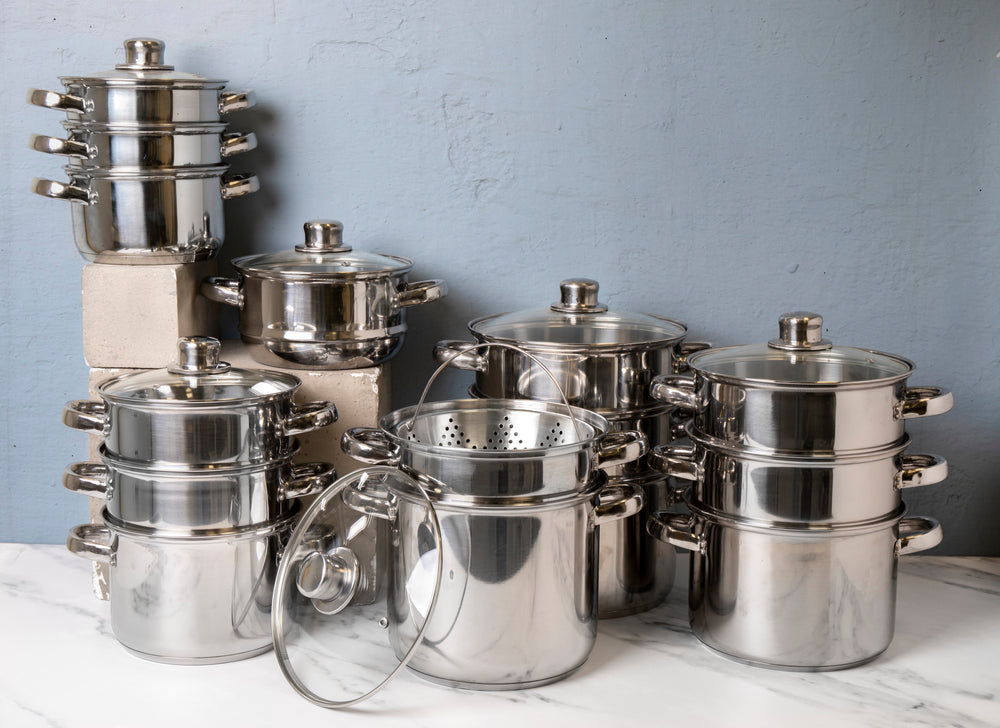 KitchenCraft Stainless Steel Three Tier Steamer, 20cm