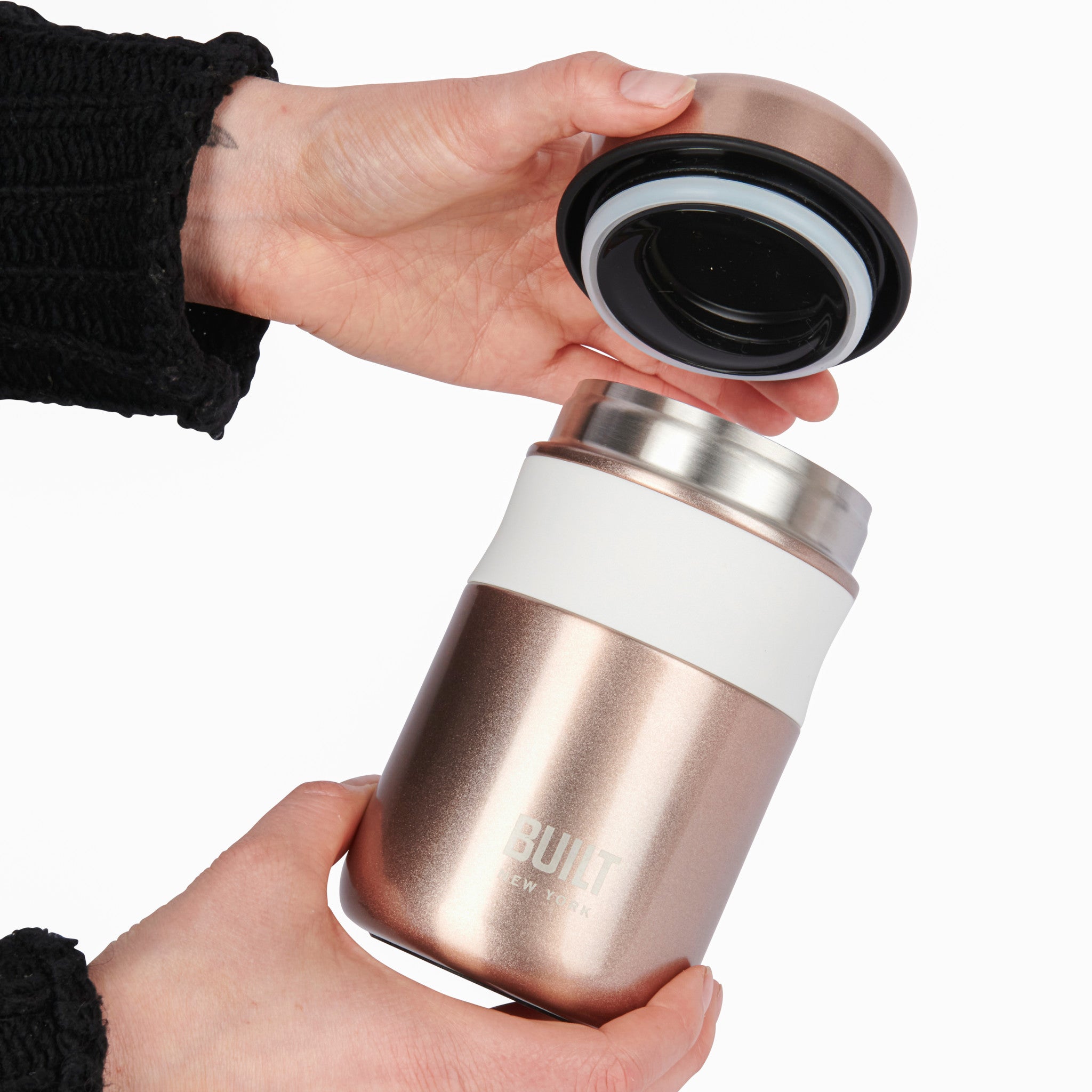 BUILT Apex Insulated Water Bottle & Food Flask Set, Rose Gold ...