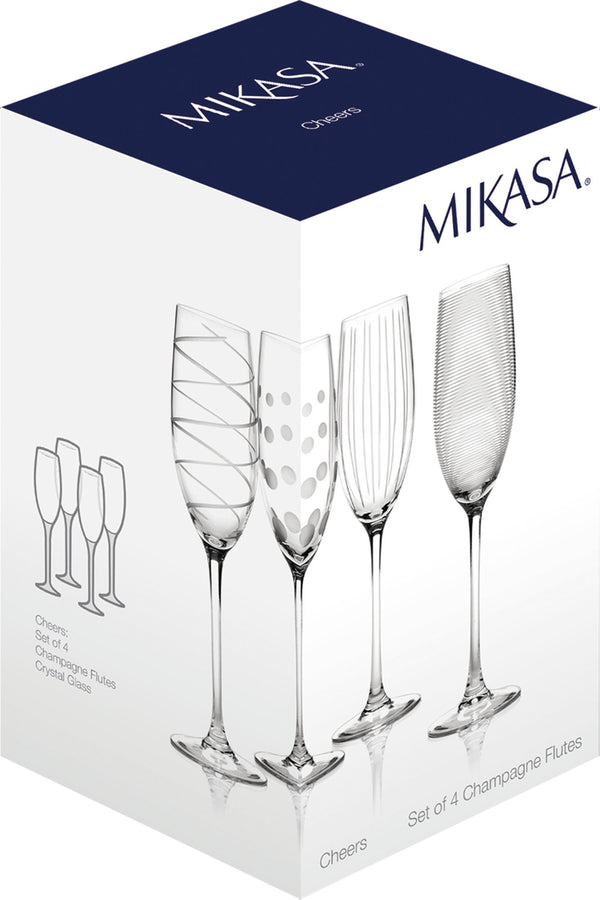 Mikasa Cheers Set Of 4 Flute Glasses image 3