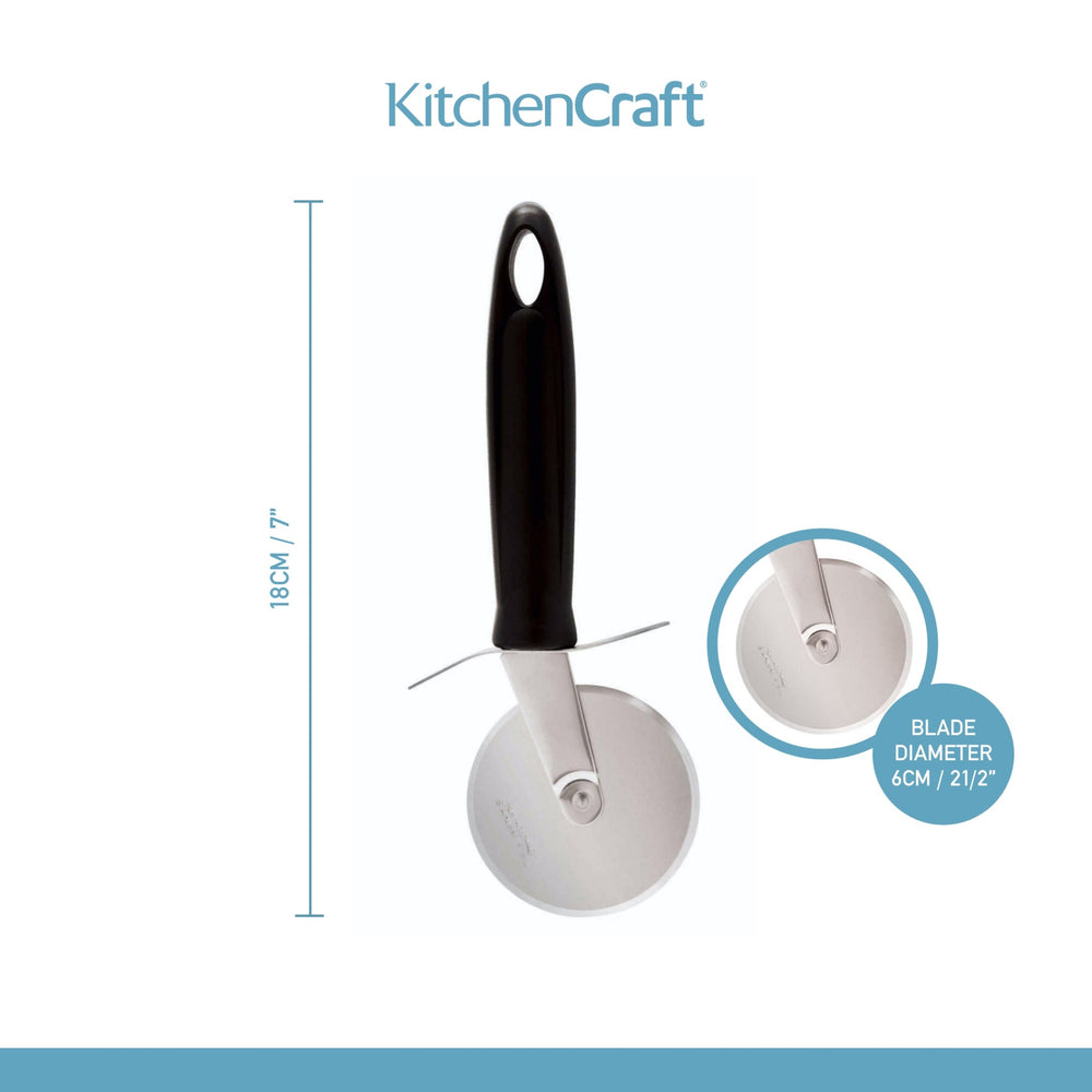KitchenCraft Nylon Handled Stainless Steel Pizza Cutter