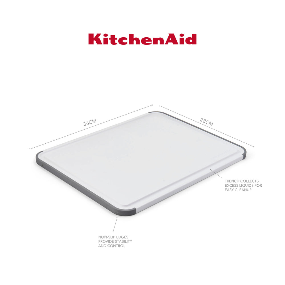 KitchenAid Classic Polypropylene Non-slip Chopping Board, 35 x 28cm