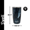 S'well Azurite Marble Tumbler with Lid, 530ml