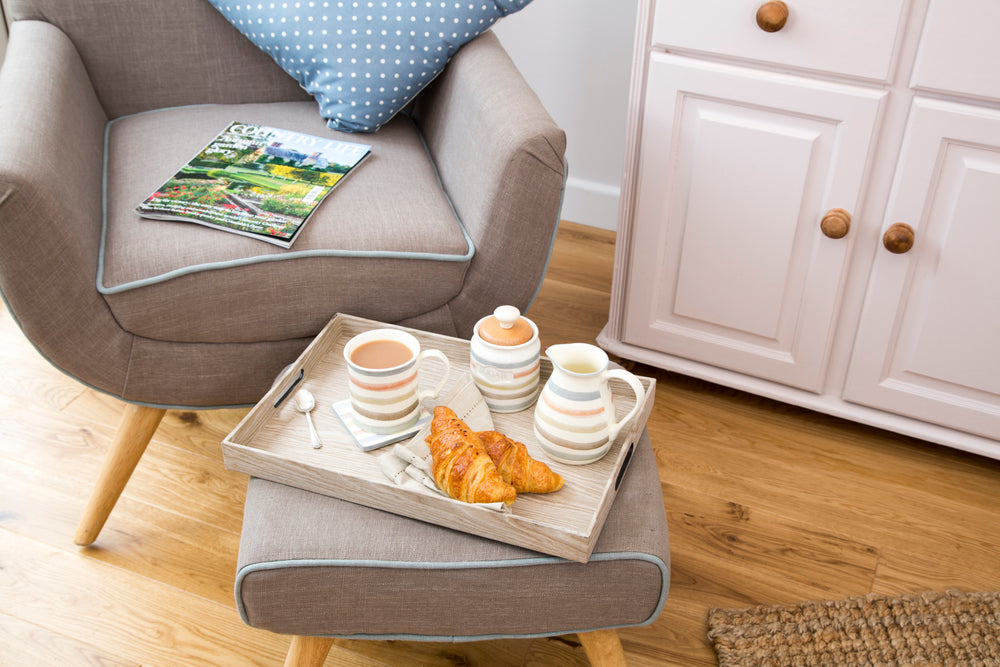 Classic Collection Striped Ceramic Milk Jug