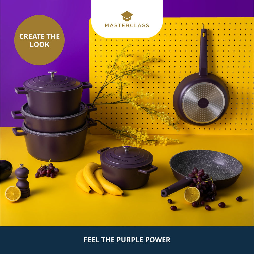 MasterClass Purple Salt/Pepper Mill With Interchangeable Cap, Ceramic 12cm