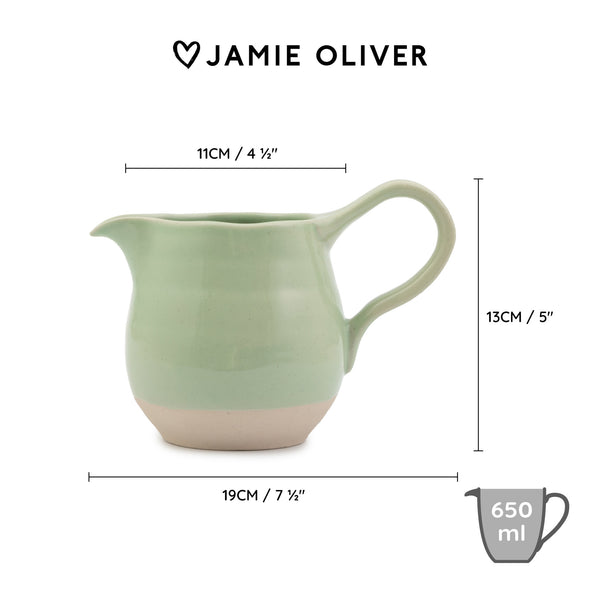 Jamie Oliver Big Love Joy Jug, Stoneware, Green, 650ml image 4