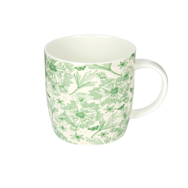 KitchenCraft Set of Four China Botanical Leaf Mugs image 3