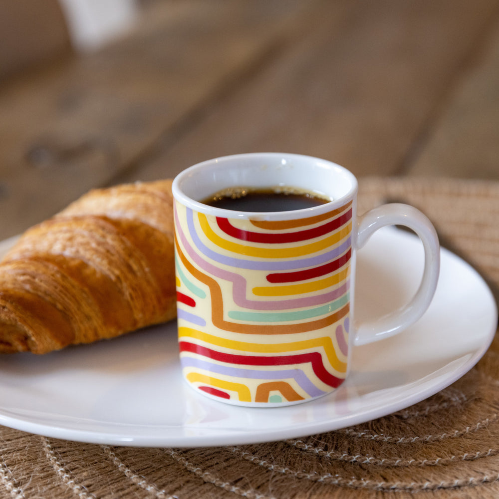 KitchenCraft Espresso Mug Soleada Abstract Design