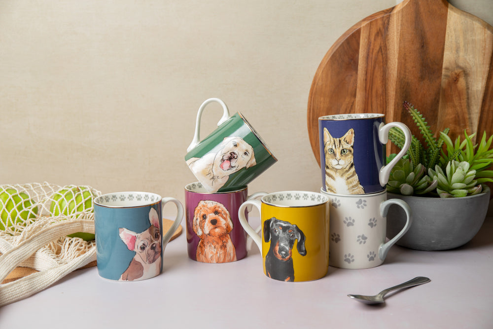 Mikasa Labrador Straight-Sided Porcelain Mug, 280ml