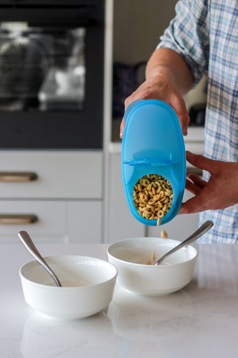 KitchenCraft BPA-Free Plastic Dry Food Storage Containers with Clip Lids, 3-Piece Set