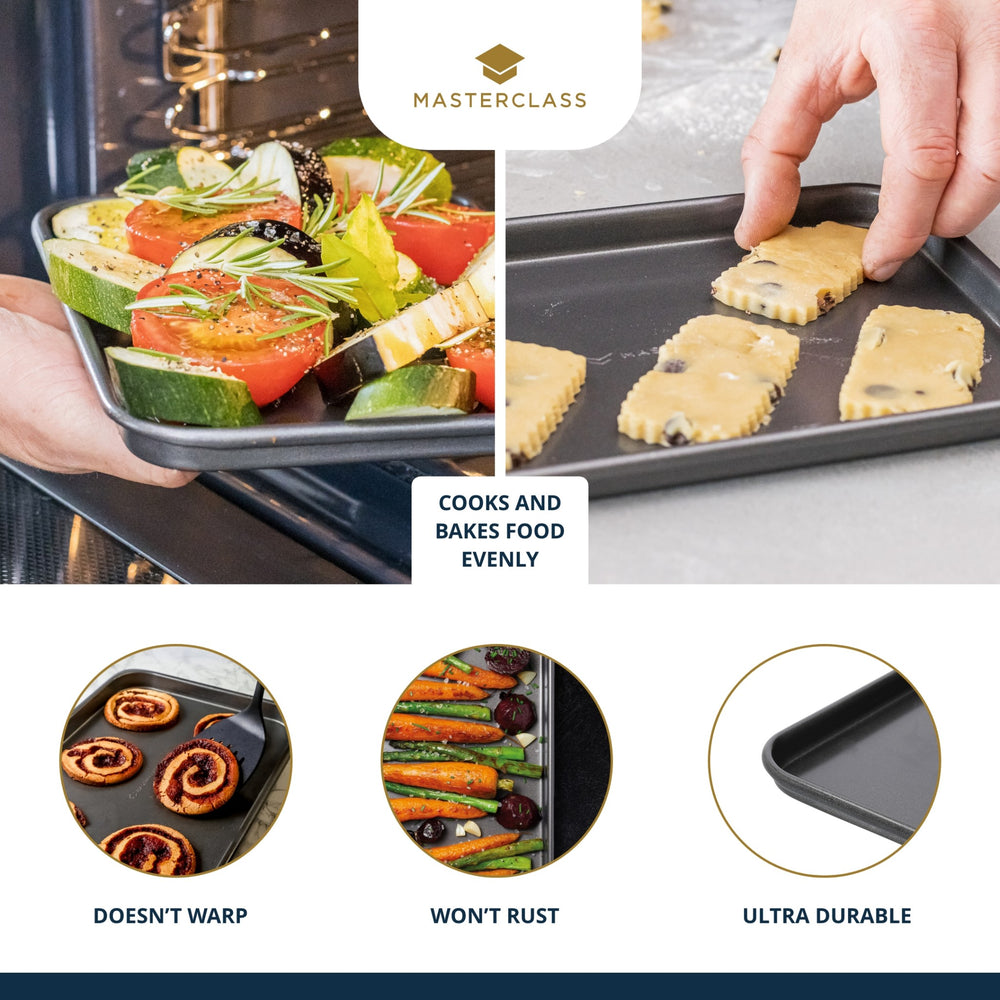 MasterClass Non-Stick Baking Tray, 24cm x 18cm