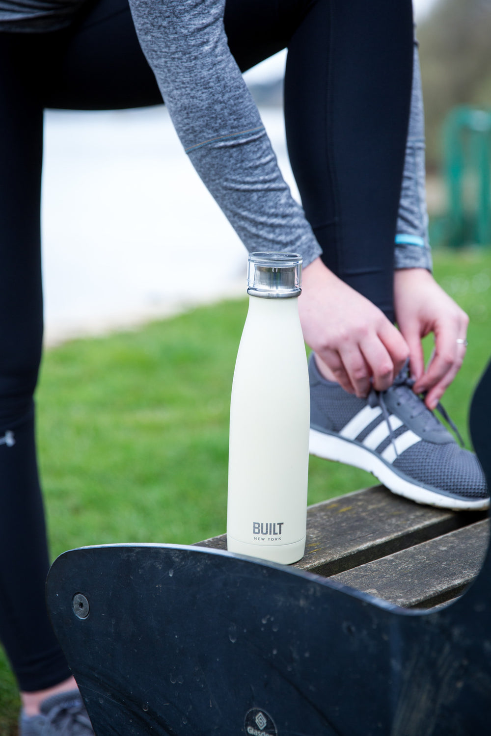 Built 500ml Double Walled Stainless Steel Water Bottle Vanilla