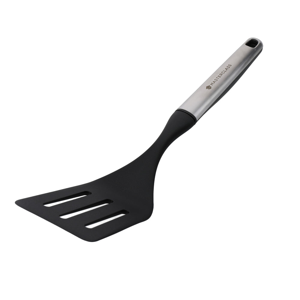 MasterClass Soft Grip Stainless Steel Slotted Turner - 34 cm