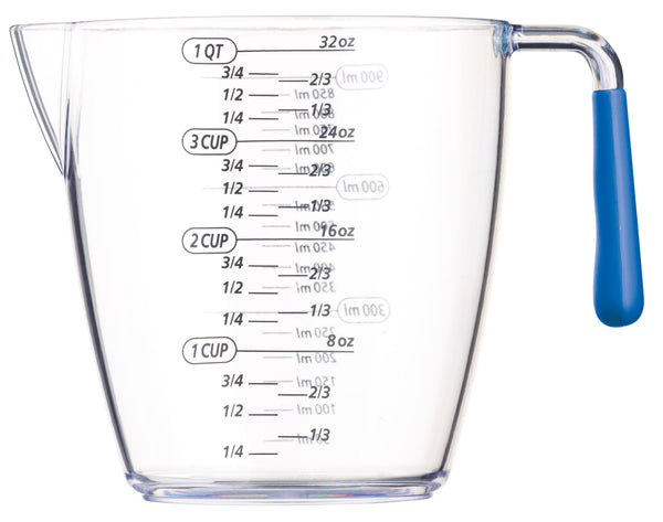 Colourworks 3 Piece Blue Acrylic Measuring Jug Set image 3