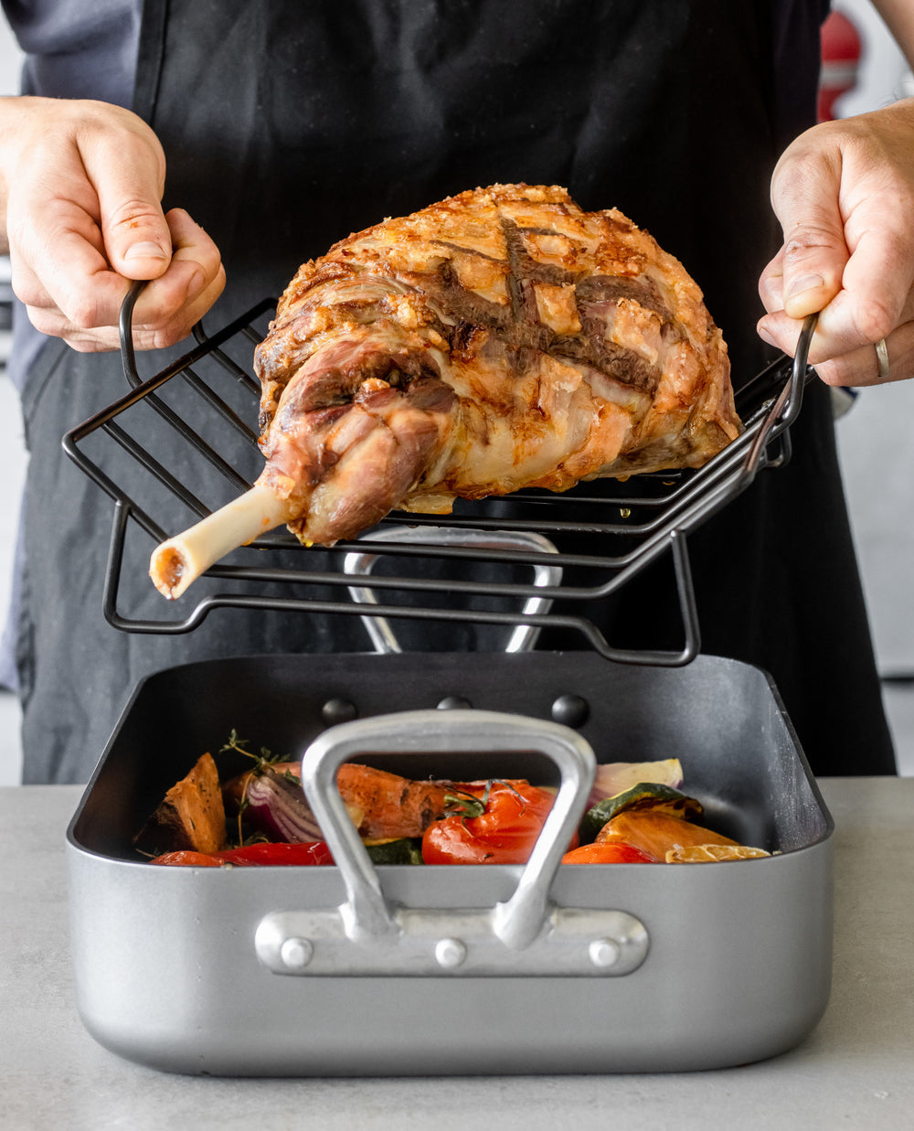 MasterClass Non-Stick Roasting Pan with Handles, 36cm x 27cm