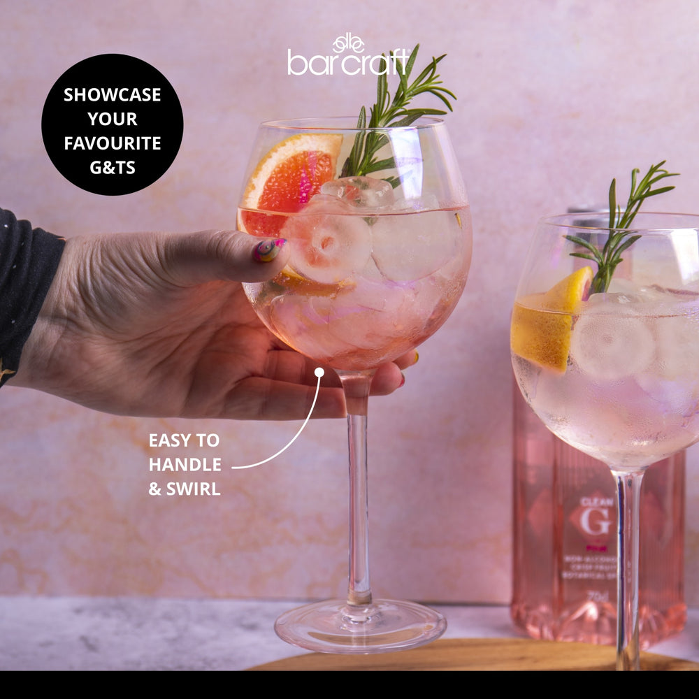 BarCraft Set of Two Iridescent Gin Glasses