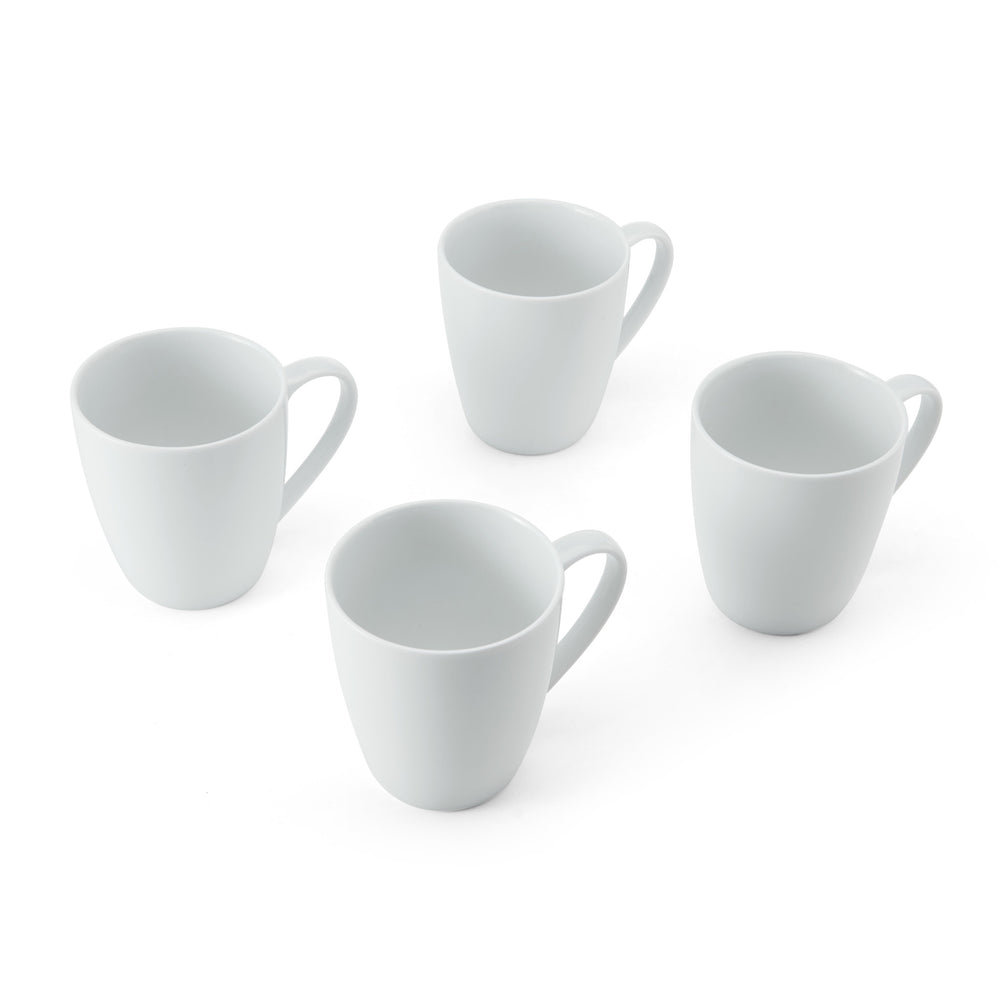 Mikasa Chalk Porcelain Mugs, Set of 4, 380ml, White