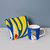 2pc Cuckatoo Kitchen Set with 375ml Ceramic Mug and Cotton Tea Towel - Pete Cromer